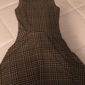 Vintage houndstooth papaya dress